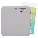 HTVRONT Heat Press Mat Compatible with Cricut Cutting Machine, Heat Press Pad 15"x15" for Craft Vinyl Ironing Insulation Transfer, Double Sides Applicable Heat Mat for Heat Press Machines