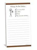 Guajolote Prints Funny Magnetic Grocery List - Coffee and Poop Shopping List, 7 x 4.25 inch, 50 Sheets
