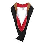 Endea Graduation Masters Hood for Business, Accounting, Commerce, Industrial, Labor Relations, College Degrees - Unisex (Drab/Red/White)