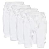 Honest Baby unisex baby Cuff-less Multi-pack Honest Organic Cotton Cuff Less Harem Pants Multi Pack 4 Pack Bright White 24 Months, Pure White, Months US