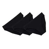 Thinx Teens Period Underwear, Brief-Style Period Panties for Teens, Holds Up to Regular 12 Tampons*, FSA HSA Approved Period Panties, Reusable, Black, 3-Pack, Size 11/12