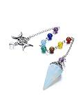 CrystalTears Opal Healing Crystals Pendulum Natural Crystal Stone Point Pendulums for Dowsing Meditation Divination Tool Spiritual Crystal Gifts for Witchcraft Crystal Grid Positive Energy
