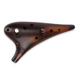 OcarinaWind "Forest Whisper" 12 Hole Ocarina Classic Straw Fire Masterpiece Collectible, Alto C Ceramic Ocarina - Highly Recommended by Shop Owner