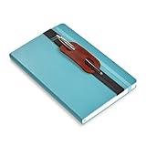 MAKYN Small Leather Adjustable Pen Holder for Journals, Notebooks, Planners, Books, Pencil Sleeve Case Pouch, Elastic Pen Holder for Notebook, Soft Fountain Pen Case (Cognac)