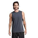 Russell Athletic Mens Cotton Performance Sleeveless Muscle T-Shirt T Shirt, Black Heather, XX-Large US