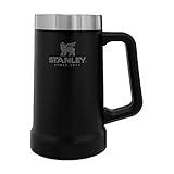 Stanley Stay-Chill Beer Stein 24 oz | Heavy Duty Big Grip Handle | Beer Tumbler Drink Cup, Holds 2 Cans | Insulated Stainless Steel Party Mug | BPA-Free | Matte Black