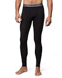 32 Degrees Men's Lightweight Baselayer Legging | Form Fitting | 4-Way Stretch | Thermal, Black, Large