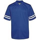 Pullonsy Unisex Custom Football Jerseys for Men Adult Hip-Hop Shirts Team Name Uniform Apparel Outfits White Stripes Royal Jersey Size Large