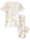little planet by carter's Baby 2-Piece Pajamas Made with Organic Cotton, Coastal Print, 4T