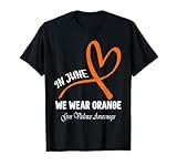 Heart In June We Wear Orange Gun Violence Awareness Ribbon T-Shirt