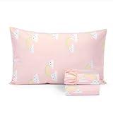 Salt Earth 100% Cotton 210TC Kids Bedsheet, Twin Sheets Set for Toddler Bed, 3 Piece Bedding Set Including Flat Sheet, Fitted Sheet, and Pillowcase, Themed Cute Sheets for Playful Kids Bed(Rainbow)