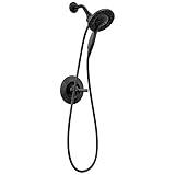 Delta Arvo 14 Series Matte Black Shower Faucet Set with In2ition 2-in-1 Dual Shower Head with HandHeld Spray Combo, Valve Trim Kit, Matte Black 142840-BL-I (Valve Included)