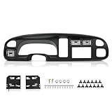 G-PLUS Dash Board Bezel Cover with Vent Compatible with Dodge Ram 1500 1998 1999 2000 2001 / Compatible with Dodge Ram 2500 3500 1998-2002 Matte Black