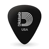 D'Addario Accessories Black Celluloid Guitar Picks, 10 pack, Medium