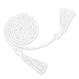 Graduation Cords for Graduation 2025 White Grad Cords Honor Cord Graduations Ropes 67 Inch Long Braided Cord for 2025 Graduations Ceremony Decorations Bachelor Gown Accessories