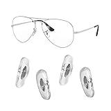 HiCycle2 16mm Clip-on Replacement 2PCS Nose Pads for RayBAN Aviator RB3025 RB3016 RB3030 RB3447 Sunglasses Repair Kits，Clear