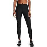 Under Armour Womens HeatGear Armour High No-Slip Waistband Pocketed Leggings, Black (001)/White, Medium Short