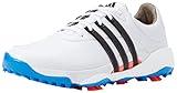 adidas Men's Tour360 22 Golf Shoes, Footwear White/Core Black/Blue Rush, 10.5