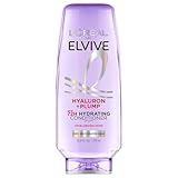 L'Oreal Paris Elvive Hyaluron Plump Hydrating Conditioner for Dehydrated, Dry Hair Infused with Hyaluronic Acid Care Complex, Paraben-Free, 12.6 Fl Oz