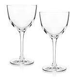 HISTORY COMPANY The Original Nick & Nora Crystal Coupette-Style Glass – Iconic 2-Piece Set of Vintage-Inspired Barware for Craft Cocktails (Gift Box Collection)