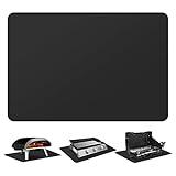 FLASLD Fireproof & Waterproof Under Blackstone Griddle BBQ Mat, Protect Your Prep Table and Outdoor Grill Table - Heat Resistant Grill Table Mat (Black,16 x 24in)