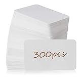 Primbeeks 300pcs Premium White Blank Business Cards, 3.5x 2.2 inch Small Blank White Cardstock Note business kraft paper cards