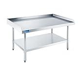 Express KitchQuip Stainless Steel Equipment Grill Stand with Adjustable Undershelf | Heavy Duty 18-Gauge Top | NSF Certified for Commercial Kitchen & Utility Use (24" x 48")