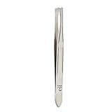 e.l.f. Slant Tweezer, Professional Quality Stainless Steel, Provides a Strong Grip, Removes Hairs Accurately, Shapes, Defines, Easy To Use, Ergonomically-Designed