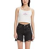 Levi's Women's Tank Top, (New) Basics Bright White Graphic, X-Large