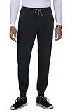 KOI Next Gen Day to Night Men's 7-Pocket Jogger Scrub Pants Black Medium