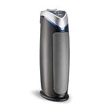 GermGuardian Air Purifier for Home with HEPA Pure Filter, for Wildfire Smoke, Pet Dander, Pollen, Odors, Large Rooms Up To 743 Sq. Ft., Removes 99.97% Pollutants, UV-C Light, 22", AC4825E, Gray