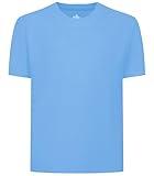 TeGlraddix Youth Boys Rash Guard Short Sleeve Swim Shirt UPF+ 50 Kid Girl Sun Shirts 5-14Year T-Shirt Light Blue S