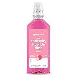 Amazon Basics Kids Mouthwash with Fluoride, Anticavity, Alcohol-Free Bubble Gum, 18 fl oz (Pack of 1)