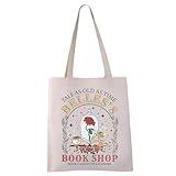 VAMSII Beauty Story Cosmetic Bag Belle Beauty Princess Gift Princess Inspired Gifts Fairytale Lover Gift (Beauty B BOOK SHOP tote)