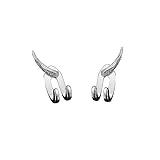 Detachable Dual Stud Earrings for Men New Punk Climber Claw Earrings Black Vintage Cool Cowhorn Gothic Earring Trending Hypoallergenic Fun Jewelry for Men
