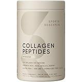Sports Research Collagen Peptides for Women & Men, Unflavored, 16 oz., Hydrolyzed Type 1 & 3 Collagen Powder Protein Supplement for Healthy Skin, Nails, Bones & Joints