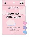 grace & stella Award Winning Pimple Patches for Face - FSA HSA Hydrocolloid Acne Patches - Absorbs Acne and Reduces Redness - Cute Shapes Zit Patches Dermatologist-Tested, Vegan (Multishape, 36 Count)
