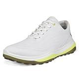 ECCO Men's LT1 Hybrid Waterproof Golf Shoe, White/Yellow, 10-10.5
