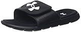 Under Armour Men's Ignite Pro Slide, (001) Black/Black/White, 12, US