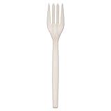 Eco-Products Plantware Renewable and Not Compostable Fork - 7 inch - Case of 1000