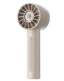 Portable Mini Handheld Turbo Fan, 4 Speed High Velocity Personal Cooling Device [Max 16H], Rechargeable Purse Travel Essential for Vacation/Beach/Trip - Beige
