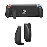 MystiForge Ergonomic Joy-Con Grip for Nintendo Switch/OLED - Anti-Slip Design with Wrist Strap Compatibility