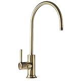 iSpring GA1-AB Heavy-Duty Contemporary Non-Air Gap RO Faucet – Premium Lead-Free Design for RO Filtration Systems & Bar Sinks, Antique Brass