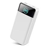 Portable Charger 50800mAh Power Bank,25W PD QC 4.0 USB C Fast Charging External Battery Pack,3 Output LCD Display Portable Cellphone Charger Compatible with iPhone 16/15/14/13/12,Samsung,Android-White