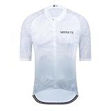 MOXILYN Men's Cycling Jersey Short Sleeve with 4 Pockets Moisture Wicking Breathable Quick Dry MTB Biking Shirt