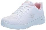 Skechers Women's Go Walk Joy Violet Sneaker, White/Pink, 8