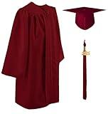 GraduatePro Kindergarten Graduation Cap and Gown Class of 2025 Tassel Set for Preschool Kids Ceremony Party Gift Maroon 36