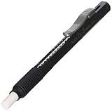 Pentel Clic Eraser, Retractable, Pocket Clip, Rubber Grip, Black Barrel (PENZE22A)