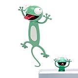 3D Cartoon Animal Book Marks，Funny Cute Pretty Unique Bookmark for Kids, Boys, Girls, Students and Reading Lovers (Gecko)