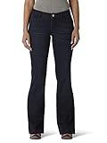 Wrangler womens Retro Mae Mid Rise Wide Leg Trouser Jeans, Dark Blue, 13-32 US